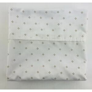 South Point home fashions 2 White Tan Pillow Cases King Floral Tiny Clovers Beig